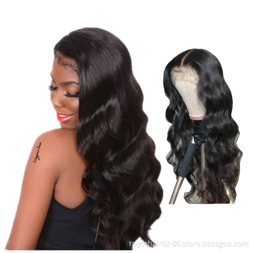 Malaysian Unprocessed Virgin Remy Human Hair 6x13 Free Part Body Wave Long Hair Lace Wigs for Women